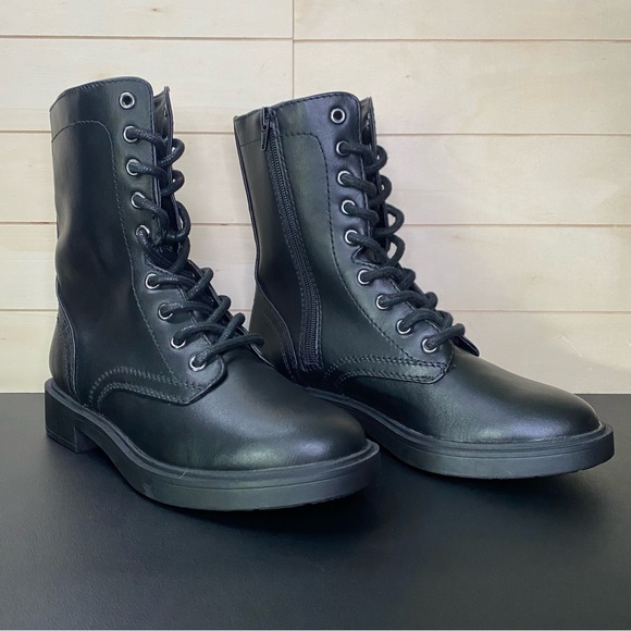 Steve Madden SM New York Lila Black Combat Boots Women's Size 6.5 Shoes M - Picture 11 of 11